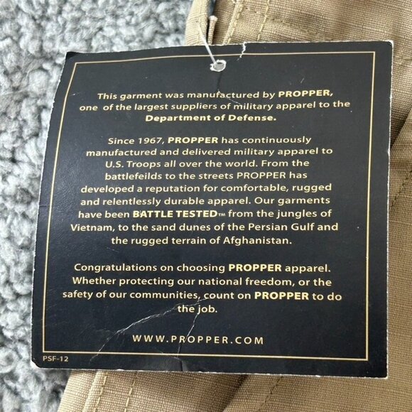 Propper Pant Men's Medium Regular Beige Adjustable Waist, Reinforced Safety P - Picture 3 of 14